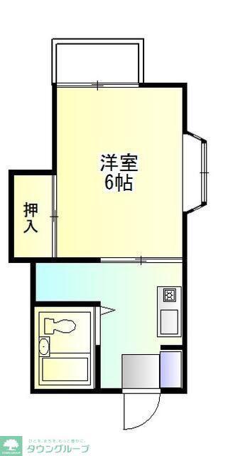 アパートメント KUKI(1K/2階)の間取り写真