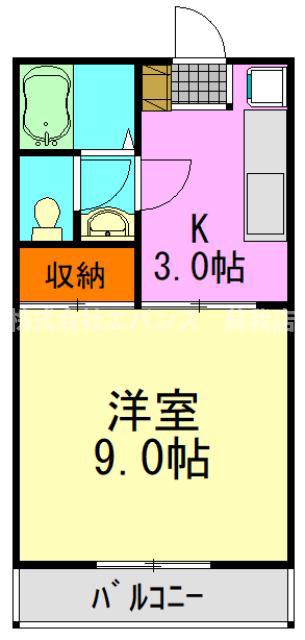 京成千原線 大森台駅 徒歩8分 2階建 築37年(1K/2階)の間取り写真