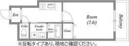 イーズコート桃山台(1K/2階)の間取り写真