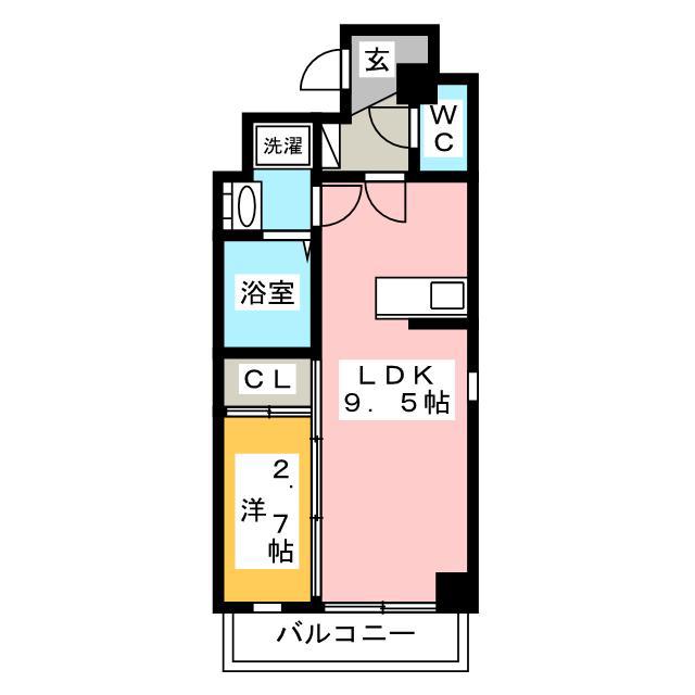 CLASSIER STYLE 平尾駅前(1LDK/7階)の間取り写真