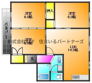 ルミエール77(3LDK/2階)の間取り写真