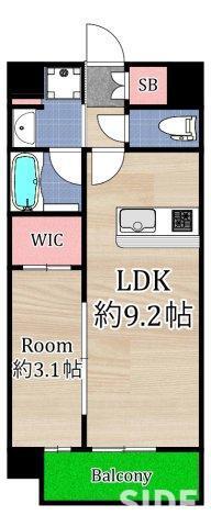 ヴィラセレーノ森小路旧名称 森小路駅前II(1LDK/2階)の間取り写真