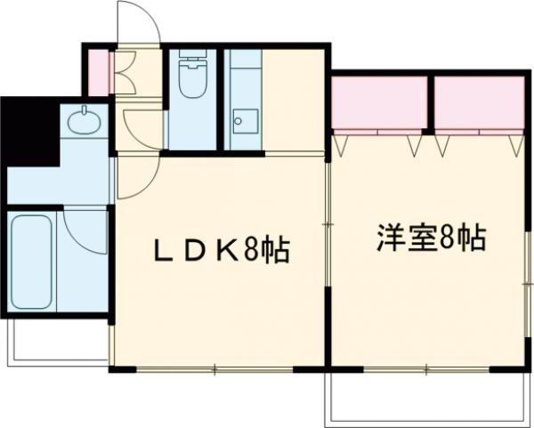 プロスペール(1LDK/6階)の間取り写真