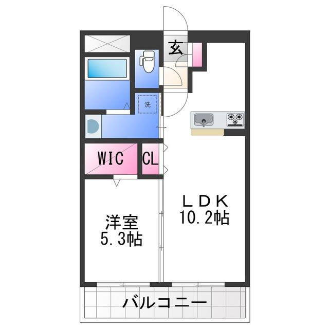 ユーミー三葛(1LDK/2階)の間取り写真