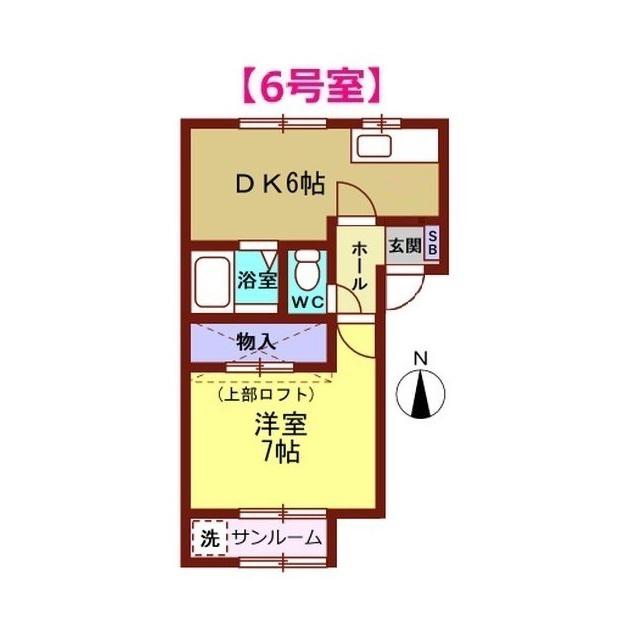 PETIT(1DK/1階)の間取り写真