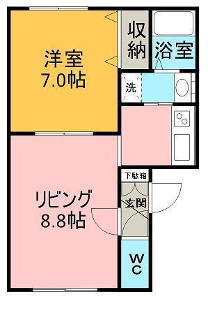 リバティセーブ(1LDK/1階)の間取り写真
