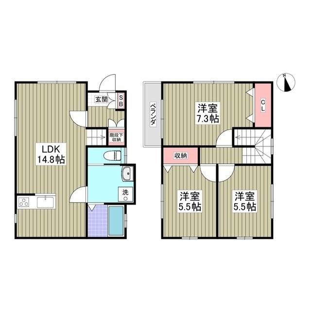 グランソフィア備後東7丁目D(3LDK/1階)の間取り写真