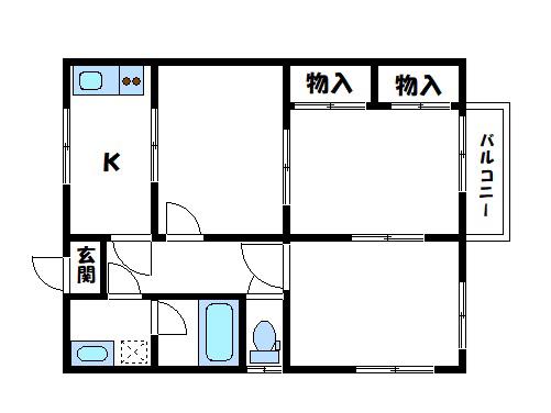 フレグランス大宮(3K/2階)の間取り写真