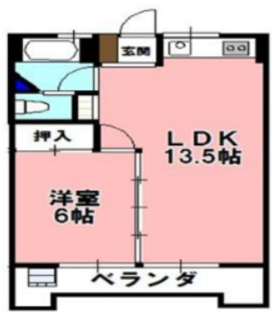 マルシンハイツ(1LDK/3階)の間取り写真