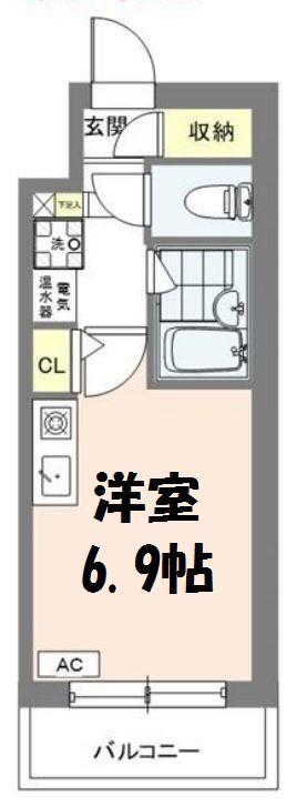 アンセラジオ新越谷(ワンルーム/11階)の間取り写真