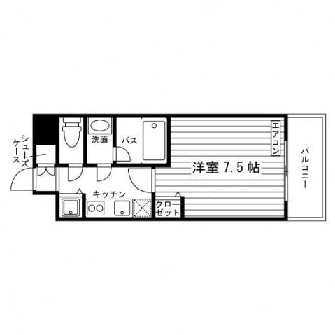 フェアウインド高田馬場(1K/10階)の間取り写真