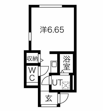 LIGNUM国分寺(ワンルーム/1階)の間取り写真