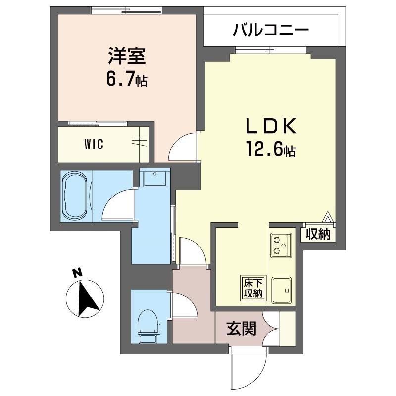 KOB10(1LDK/1階)の間取り写真
