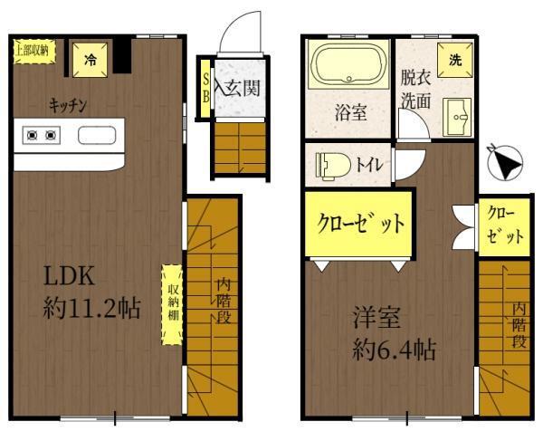 森とソラ(1LDK/2階)の間取り写真