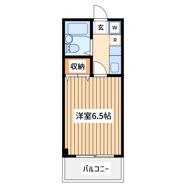 サンアベニューリヴァトン(1K/1階)の間取り写真