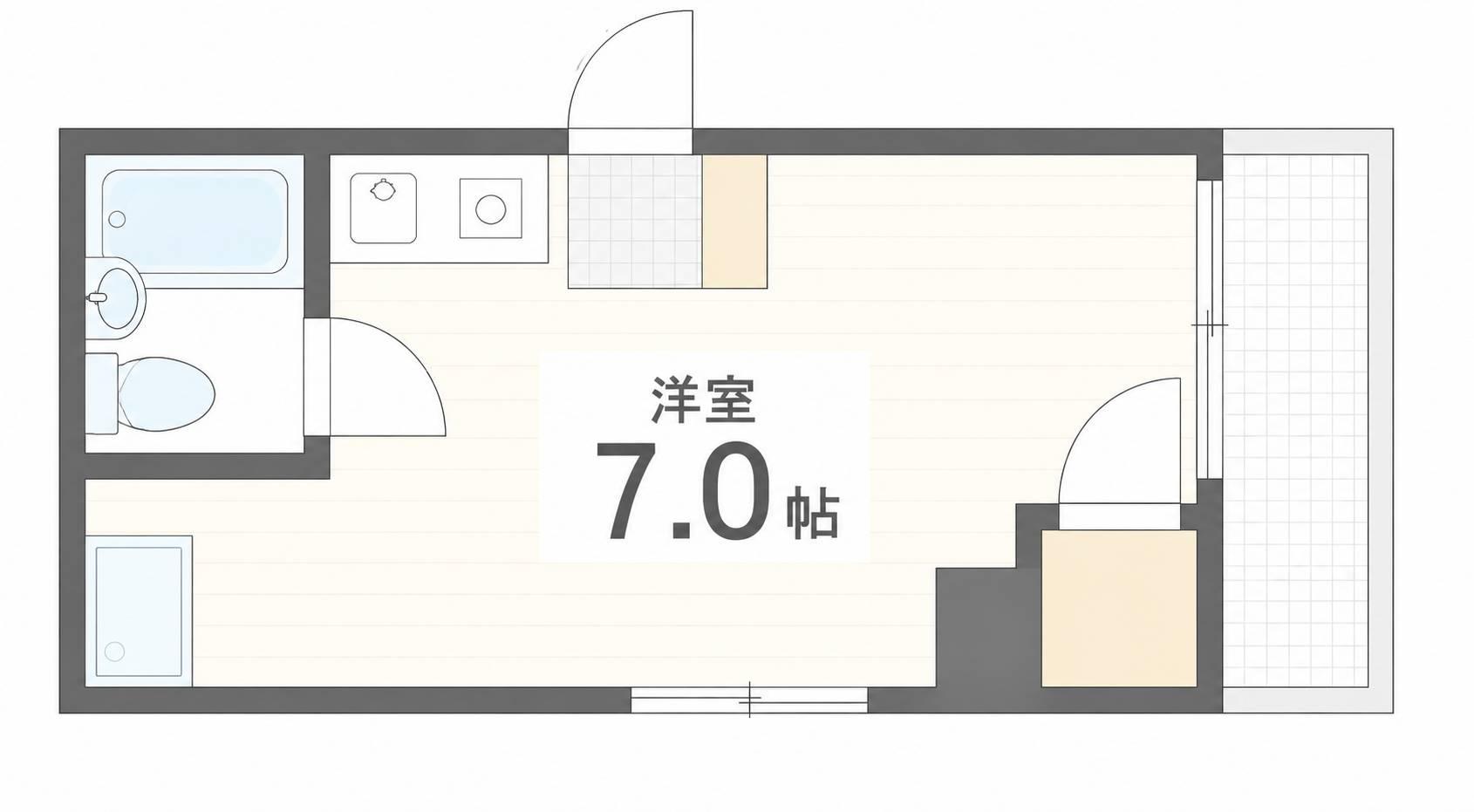 アメニティ住吉(ワンルーム/7階)の間取り写真
