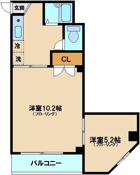STハイム(2K/2階)の間取り写真