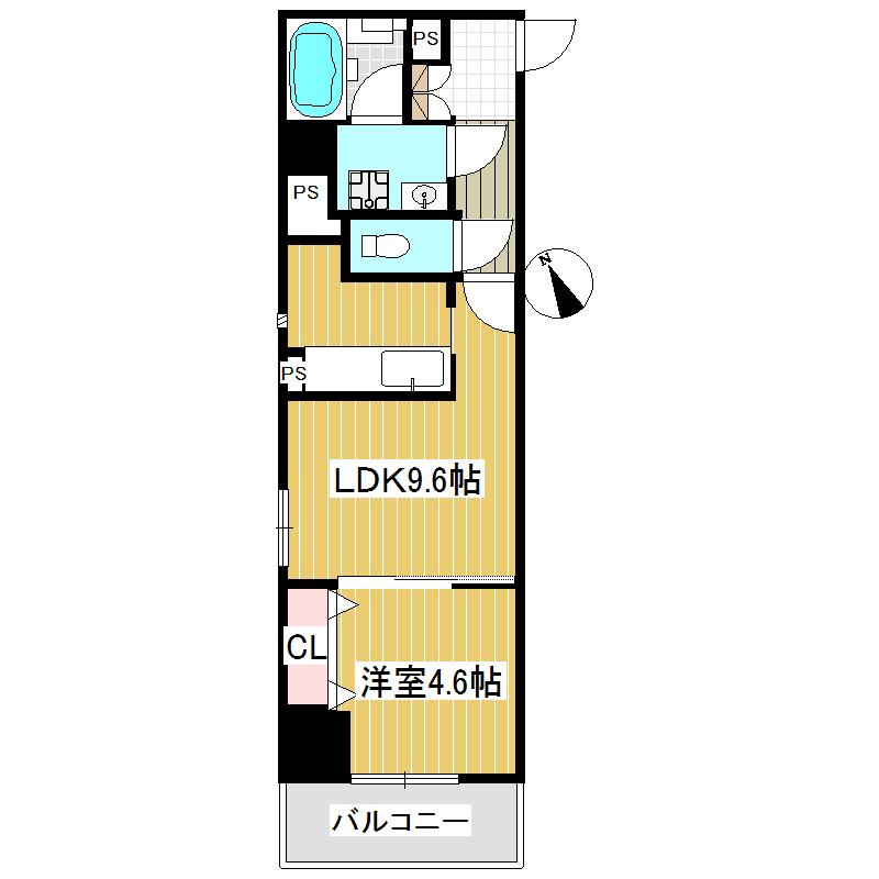 STELLA LUCE(1LDK/2階)の間取り写真