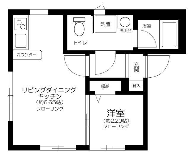 ルミエール朝霞台(1LDK/1階)の間取り写真
