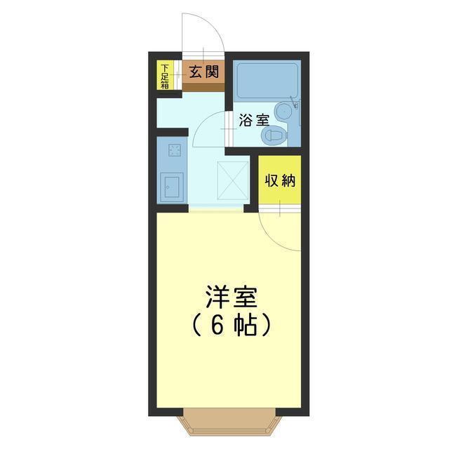 メゾンひばり(1K/2階)の間取り写真