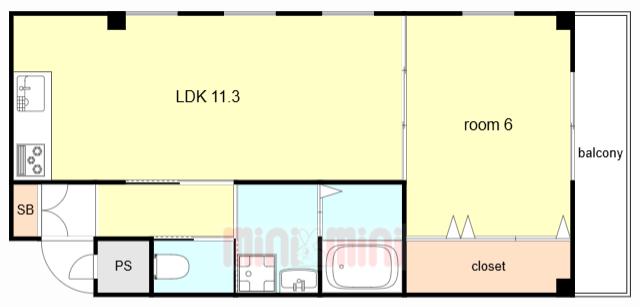EMAS TERRACE(1LDK/2階)の間取り写真