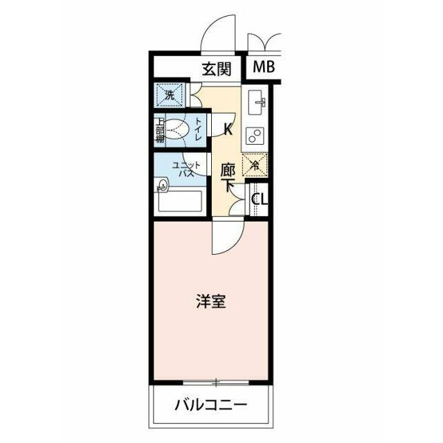 ルーブル都立大学II(1K/4階)の間取り写真