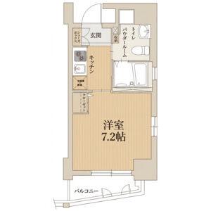 ヴァンデュール名古屋御器所(1K/2階)の間取り写真