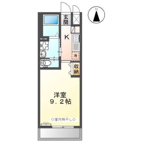MZ TWO(1K/2階)の間取り写真
