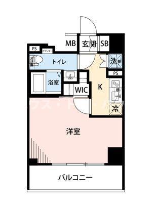 ミライズ早稲田レジデンス(1K/7階)の間取り写真