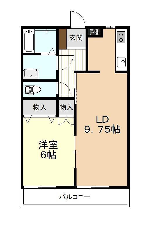 ホヤージュII(1LDK/1階)の間取り写真