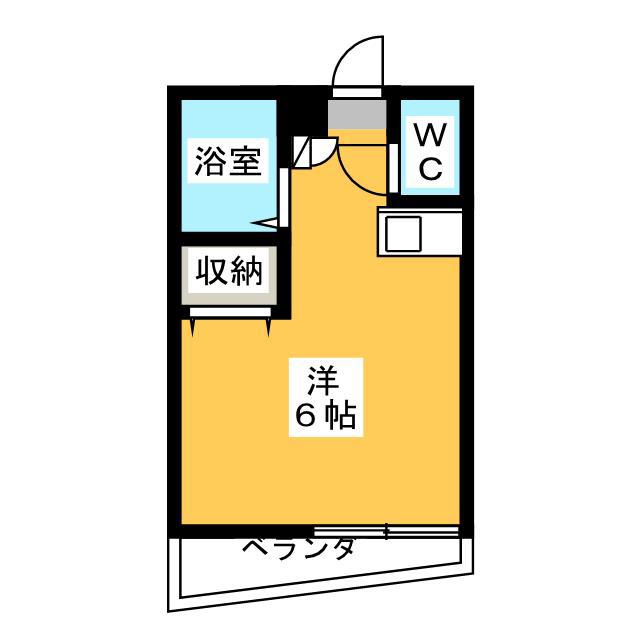 フレーシェル石川(ワンルーム/2階)の間取り写真