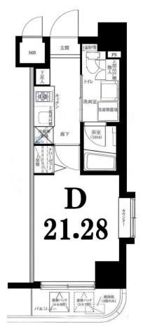 グリフィン横浜・西口壱番館(1K/7階)の間取り写真