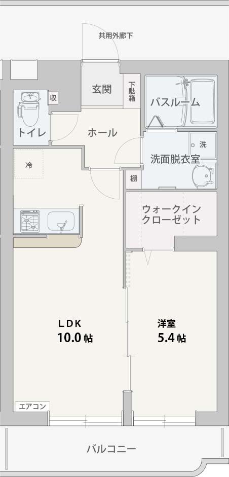ヴィアクオレ(1LDK/3階)の間取り写真