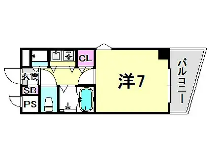コンフォール甲子園口(1K/3階)の間取り写真