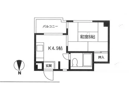 第二坂田ビル(1K/3階)の間取り写真