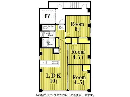 フォレストサランスク(3LDK/5階)の間取り写真