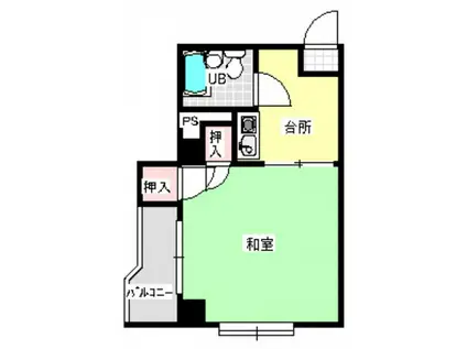 第11友建ビル(1K/2階)の間取り写真