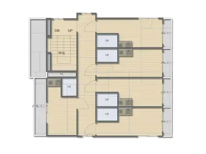 パンション高砂(ワンルーム/5階)の間取り写真