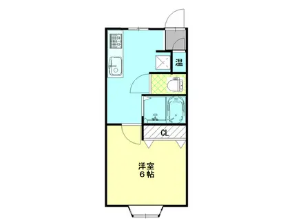 文殊ビル(1K/2階)の間取り写真