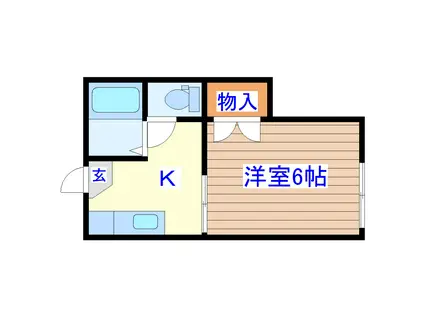 メゾン石名坂(1K/1階)の間取り写真
