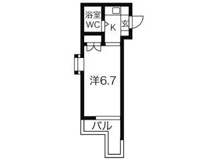 ジョイフル本山(ワンルーム/3階)の間取り写真