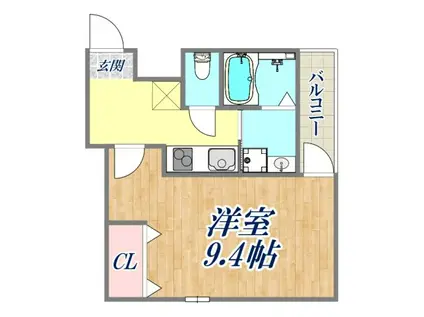 フジパレス塚口東6番館(1K/2階)の間取り写真