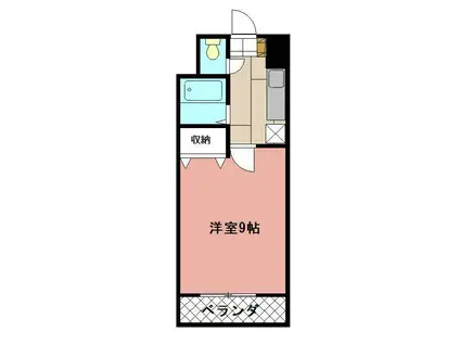 KMマンション八幡駅前(1K/4階)の間取り写真