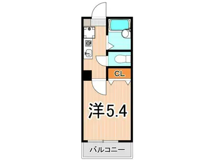 MELDIA青井II(1K/3階)の間取り写真