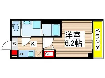 ROBOT HOME新検見川(1K/2階)の間取り写真