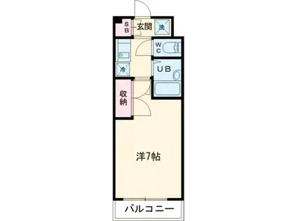 HOSHI第1マンション(1K/4階)の間取り写真