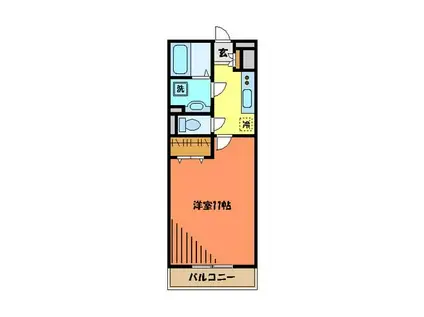 ガーデンヴィラ豊田(1K/1階)の間取り写真