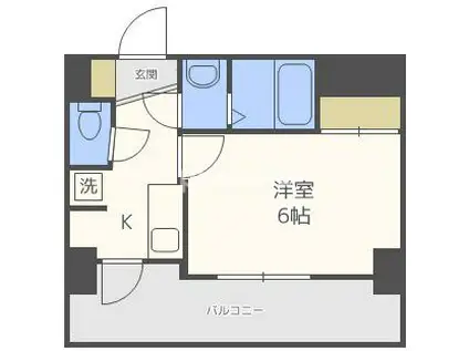 セレニテ新大阪カルム(1K/11階)の間取り写真