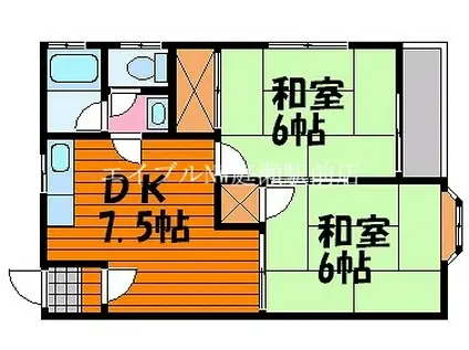 ルージー大森(2DK/1階)の間取り写真