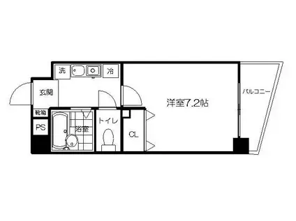 リヴァージュ松枝(1K/2階)の間取り写真